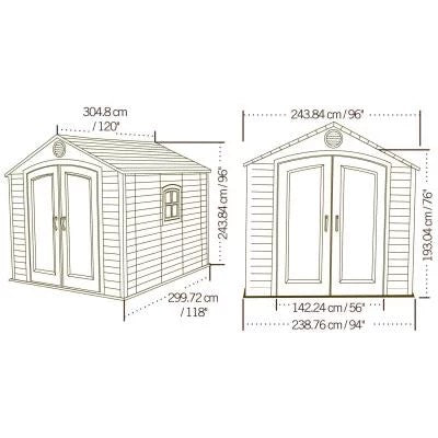 Lifetime 8 ft x 10 ft Garden Shed